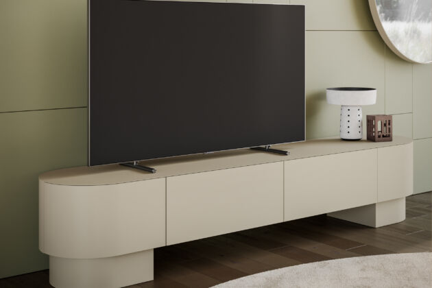 MAGNETIKA Modular wooden and metal TV cabinet with drawers By Ronda Design